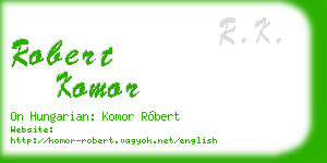 robert komor business card