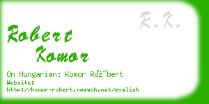 robert komor business card